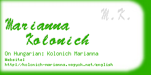 marianna kolonich business card